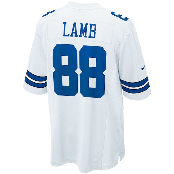 CeeDee Lamb Dallas Cowboys Nike Game Team Jersey - White/Navy - Image 4