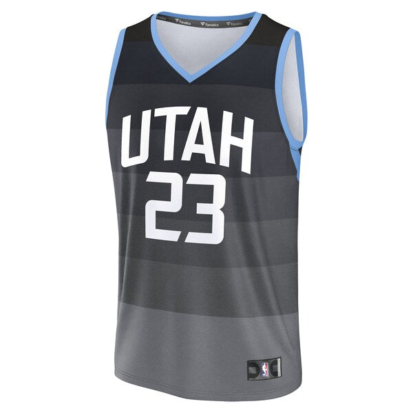 Lauri Markkanen Utah Jazz 2025/26 City Edition Fast Break Jersey - Black - Image 2