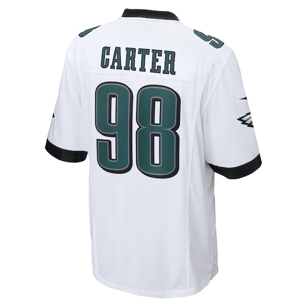 Jalen Carter Philadelphia Eagles Nike Game Jersey - White/Black - Image 4