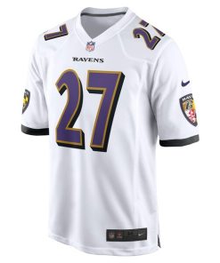 Alternative view of J.K. Dobbins Baltimore Ravens Nike Away Game Player Jersey - White