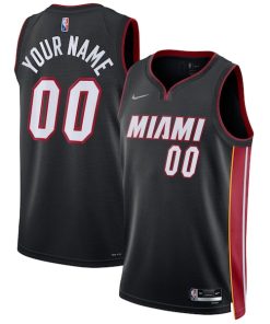 Miami Heat Nike 2021/22 Diamond Swingman Custom Jersey - Icon Edition - Black