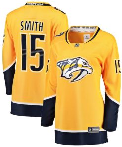 Craig Smith Nashville Predators  Women's Breakaway Player Jersey - Gold