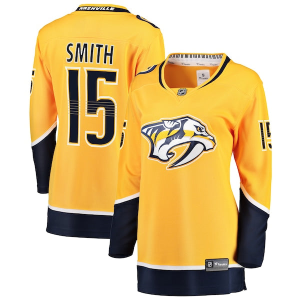 Craig Smith Nashville Predators Women's Breakaway Player Jersey - Gold