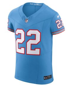 Alternative view of Derrick Henry Tennessee Titans Nike Oilers Throwback Vapor F.U.S.E. Elite Jersey - Light Blue