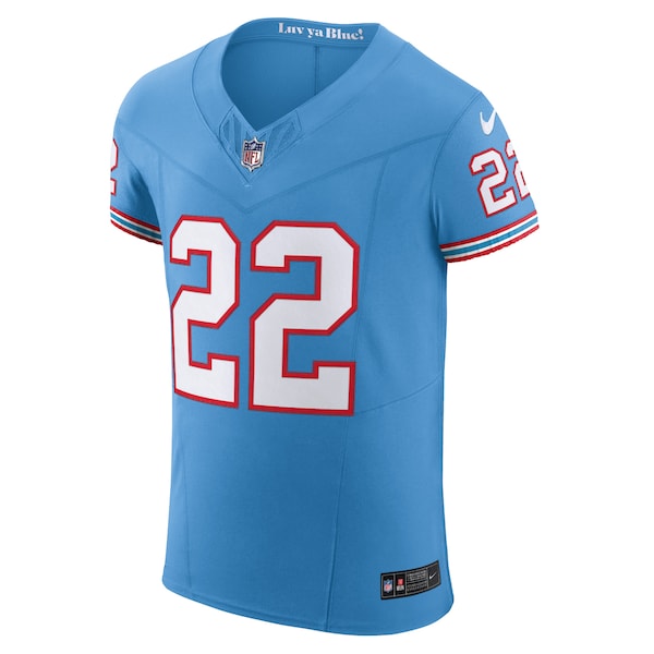 Derrick Henry Tennessee Titans Nike Oilers Throwback Vapor F.U.S.E. Elite Jersey - Light Blue - Image 2