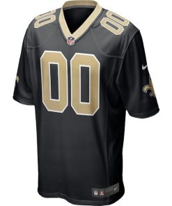 Alternative view of New Orleans Saints Nike Custom Game Jersey - Black