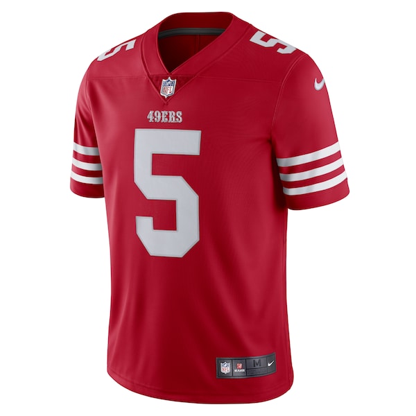 Trey Lance San Francisco 49ers Nike Vapor Limited Jersey - Scarlet/Red/White - Image 6