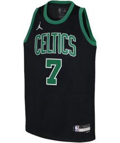 Alternative view of Jaylen Brown Boston Celtics Jordan Brand Youth Swingman Jersey - Statement Edition - Black