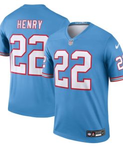 Derrick Henry Tennessee Titans Nike Oilers Throwback Legend Player Jersey - Light Blue