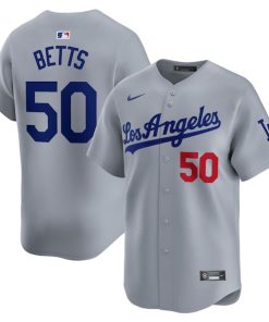 Mookie Betts Los Angeles Dodgers Nike Away Limited Player Jersey - Gray/White