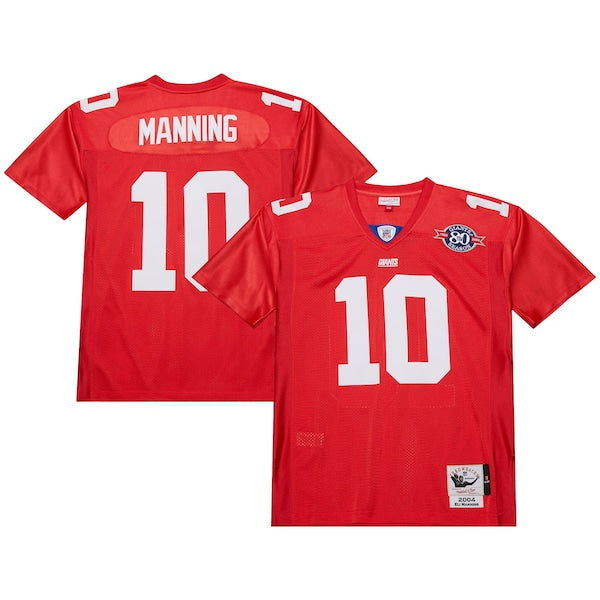 Eli Manning New York Giants 2004 Authentic Throwback Retired Player Jersey - Red