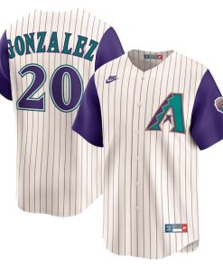 Luis Gonzalez Arizona Diamondbacks Nike Throwback Cooperstown Collection Limited Jersey - Cream