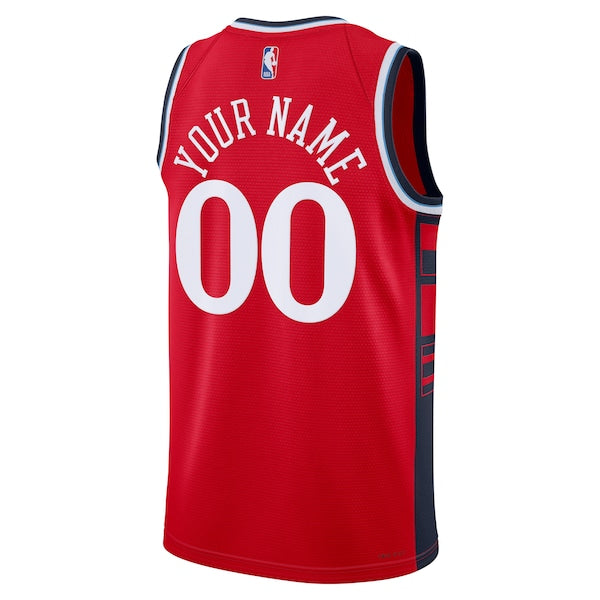 LA Clippers Jordan Brand Unisex 2024/25 Custom Swingman Jersey - Statement Edition - Red - Image 3