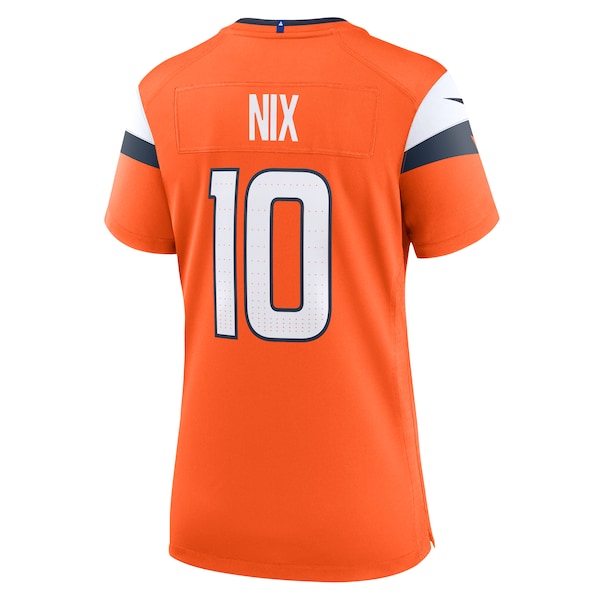 Bo Nix Denver Broncos Nike Women's Game Jersey - Orange - Image 3