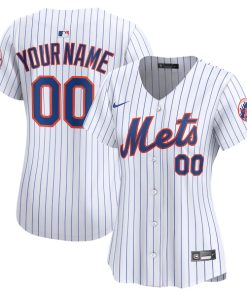 New York Mets Nike Women's Home Limited Custom Jersey - White