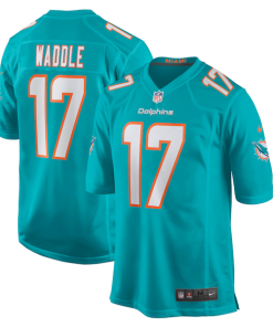 Jaylen Waddle Miami Dolphins Nike Game Player Jersey - Aqua
