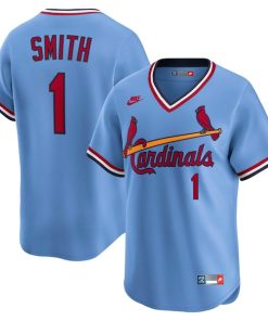 Alternative view of Ozzie Smith St. Louis Cardinals Nike Throwback Cooperstown Collection Limited Jersey - Blue/White