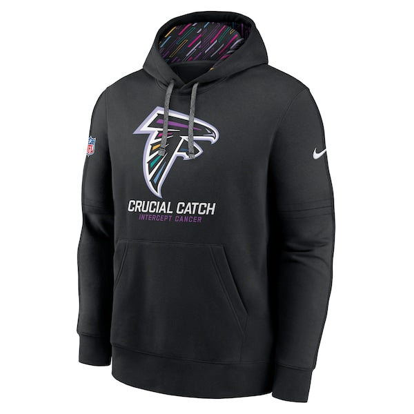 Atlanta Falcons Nike 2024 NFL Crucial Catch Club Pullover Hoodie - Black - Image 2