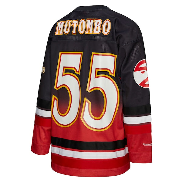 Dikembe Mutombo Atlanta Hawks Unisex Maxxed Out Fashion Hockey Jersey - Red - Image 3