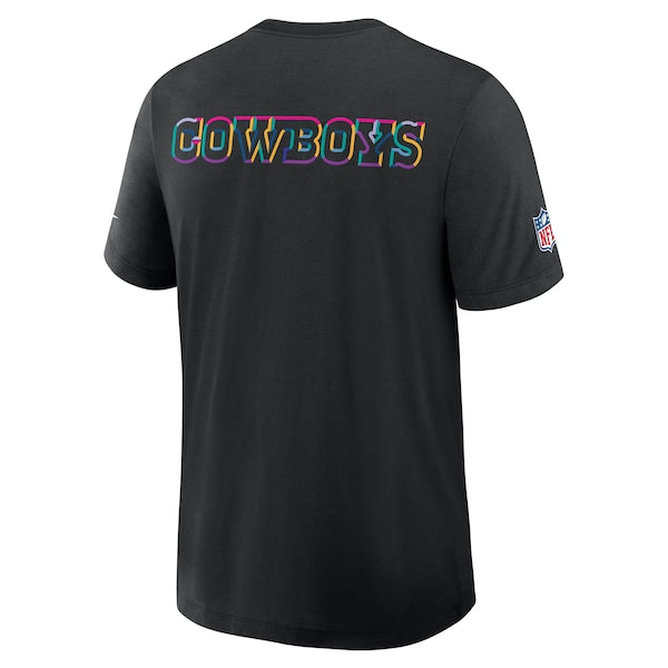 Dallas Cowboys Nike Tall 2025 NFL Crucial Catch Tri-Blend Dri-FIT T-Shirt - Black - Image 3