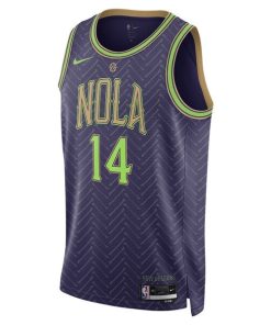 Alternative view of Brandon Ingram New Orleans Pelicans Nike Unisex 2024/25 Swingman Player Jersey - City Edition - Purple