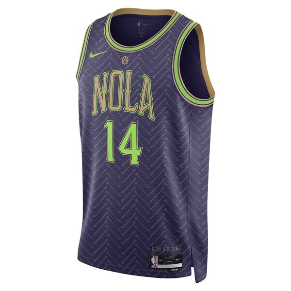 Brandon Ingram New Orleans Pelicans Nike Unisex 2024/25 Swingman Player Jersey - City Edition - Purple - Image 2