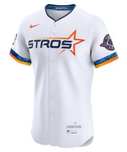 Alternative view of Houston Astros Nike 2025 City Connect Elite Jersey - White