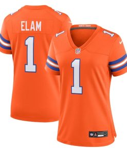 Jason Elam Denver Broncos Nike Women's Mile High Collection 1977 Throwback Retired Player Game Jersey - Orange