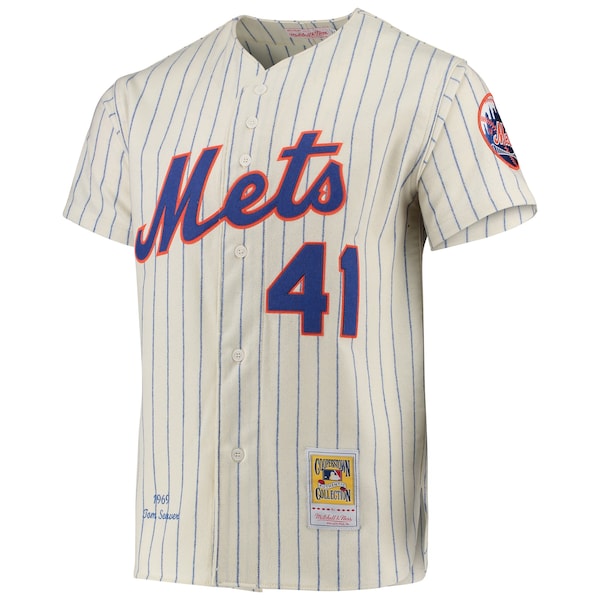 Tom Seaver New York Mets 1969 Cooperstown Collection Authentic Jersey - Cream - Image 3