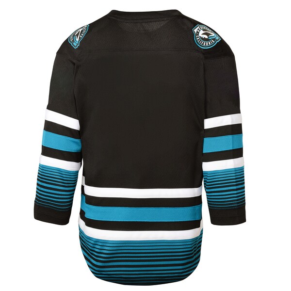 San Jose Sharks Youth Alternate Replica Jersey - Black - Image 3