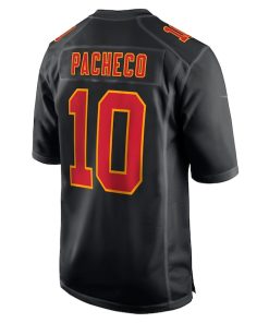 Alternative view of Isiah Pacheco Kansas City Chiefs Nike Super Bowl LVIII Carbon Fashion Game Player Jersey - Black