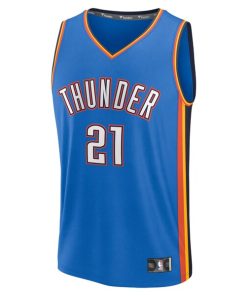 Alternative view of Aaron Wiggins Oklahoma City Thunder  Fast Break Replica Player Jersey - Icon Edition - Blue
