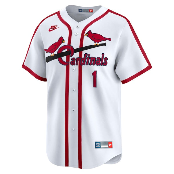Ozzie Smith St. Louis Cardinals Nike Throwback Cooperstown Collection Limited Jersey - White/Blue - Image 3