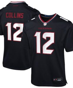 Nico Collins Houston Texans Nike Youth Team Game Jersey - Navy