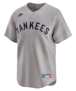 Alternative view of Babe Ruth New York Yankees Nike Throwback Cooperstown Collection Limited Jersey - Gray