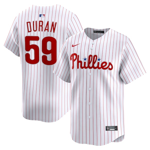 Jhoan Duran Philadelphia Phillies Nike Home Limited Player Jersey - White/Light Blue - Image 2