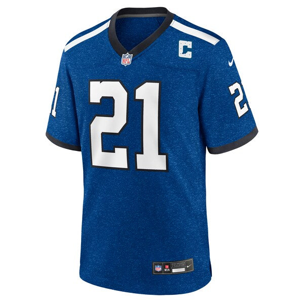 Zack Moss Indianapolis Colts Nike Indiana Nights Alternate Game Jersey - Royal/Royal - Image 3