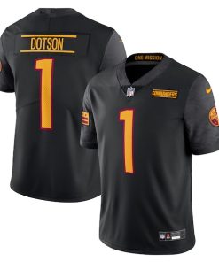Alternative view of Jahan Dotson Washington Commanders Nike Alternate Vapor Untouchable Limited Jersey - Black/Burgundy