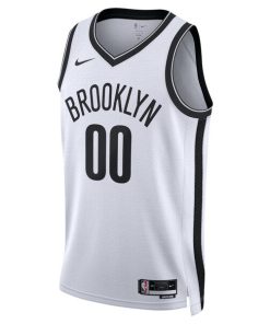 Alternative view of Brooklyn Nets Nike Unisex Swingman Custom Jersey White - Association Edition