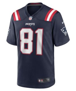 Alternative view of Jonnu Smith New England Patriots Nike Game Jersey - Navy