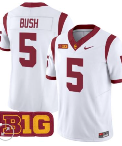 Alternative view of Men's Reggie Bush Nike #5 USC Trojans Vapor Limited Jersey - White