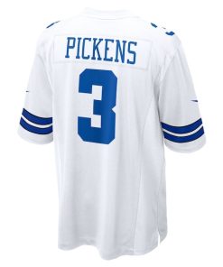 Alternative view of George Pickens Dallas Cowboys Nike Game Jersey - White/Navy