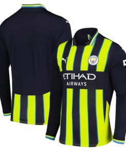 Manchester City Puma 2024/25 Away Replica Long Sleeve Jersey - Navy