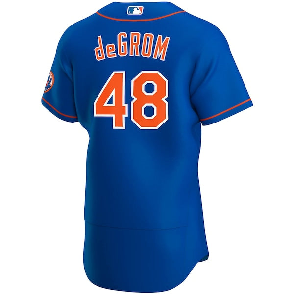 Jacob deGrom New York Mets Nike Alternate Authentic Player Jersey - Royal/White - Image 4