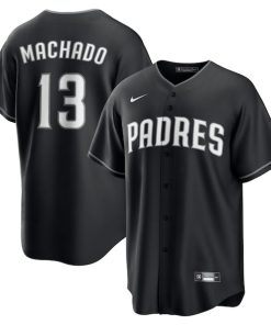 Manny Machado San Diego Padres Nike Lights Out Replica Player Jersey - Black