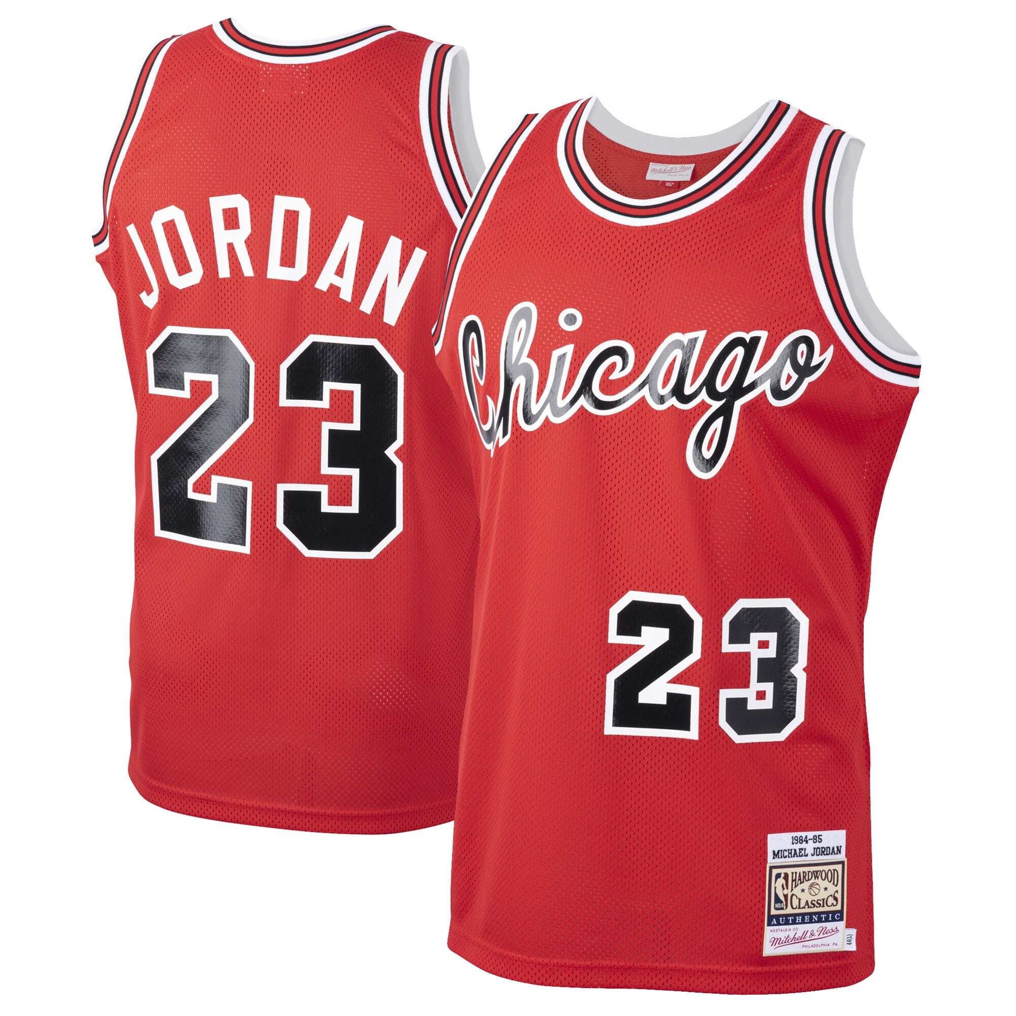 Michael Jordan Chicago Bulls 1984/85 Hardwood Classics Rookie Authentic Jersey - White/Red - Image 6
