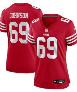 Zack Johnson San Francisco 49ers Nike Women's Team Game Jersey -  Scarlet