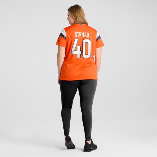Justin Strnad Denver Broncos Nike Women's Team Game Jersey - Orange - Image 7