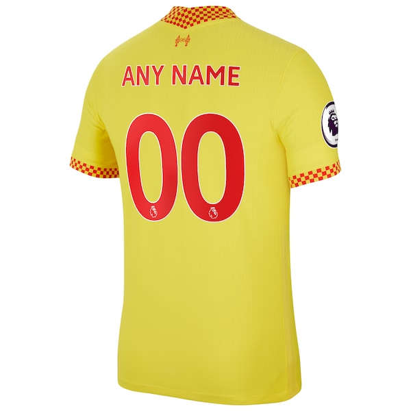 Liverpool Nike 2021/22 Third Vapor Match Custom Jersey - Yellow - Image 3