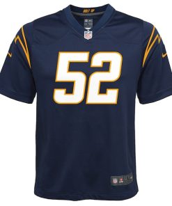 Alternative view of Khalil Mack Los Angeles Chargers Nike Youth Game Jersey - Navy/Powder Blue